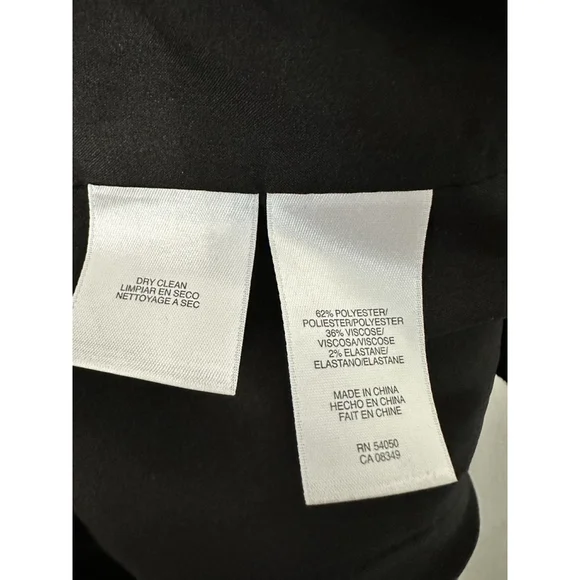 Anne Klein Cap Sleeve Dress Sz 10 Black Textured Work Party LBD Classic Stretch - Picture 7 of 11